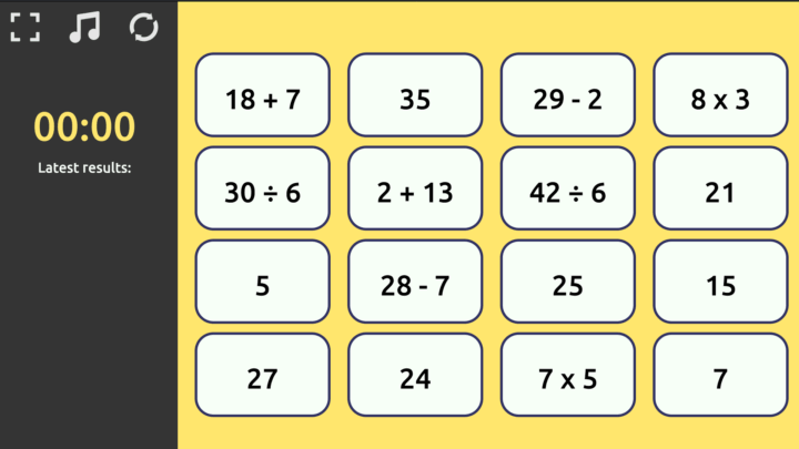 Math Memory The Math Memory online game.