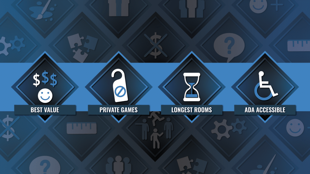 Why Choose The Escape Effect A graphic showing the top reasons why you should play at The Escape Effect.