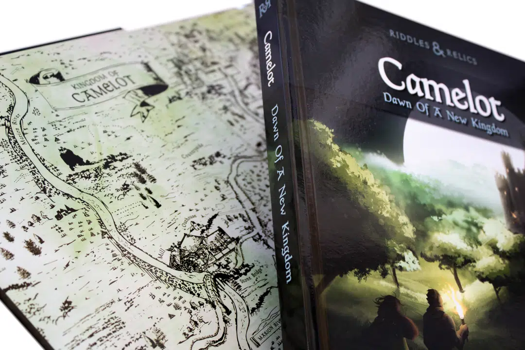 Explore The Map The front cover and inside map design of a roleplaying adventure.