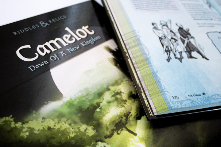 Who Will You Encounter An open page in a roleplaying adventure book, showing an illustration of characters you may encounter.