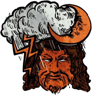 The Zeus illustration from Cards At War: Battle for Ancient Greece.