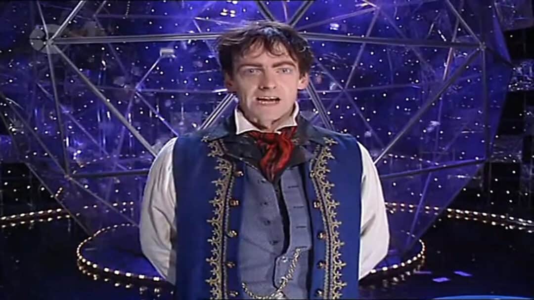 The host from The Crystal Maze.