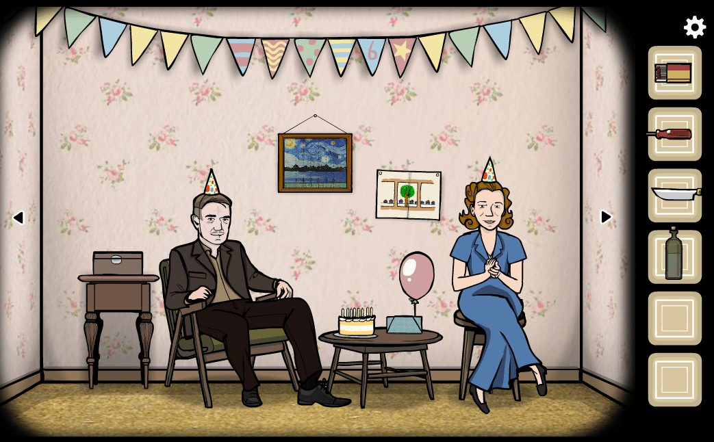 A screenshot from a Cube Escape game.