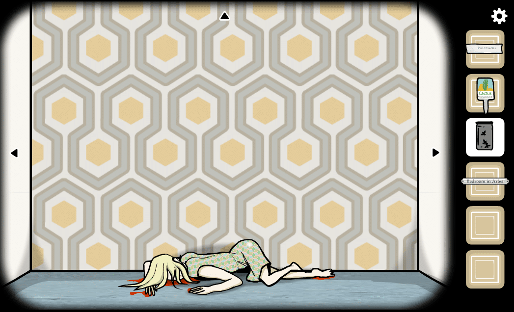 A screenshot from a Cube Escape game.