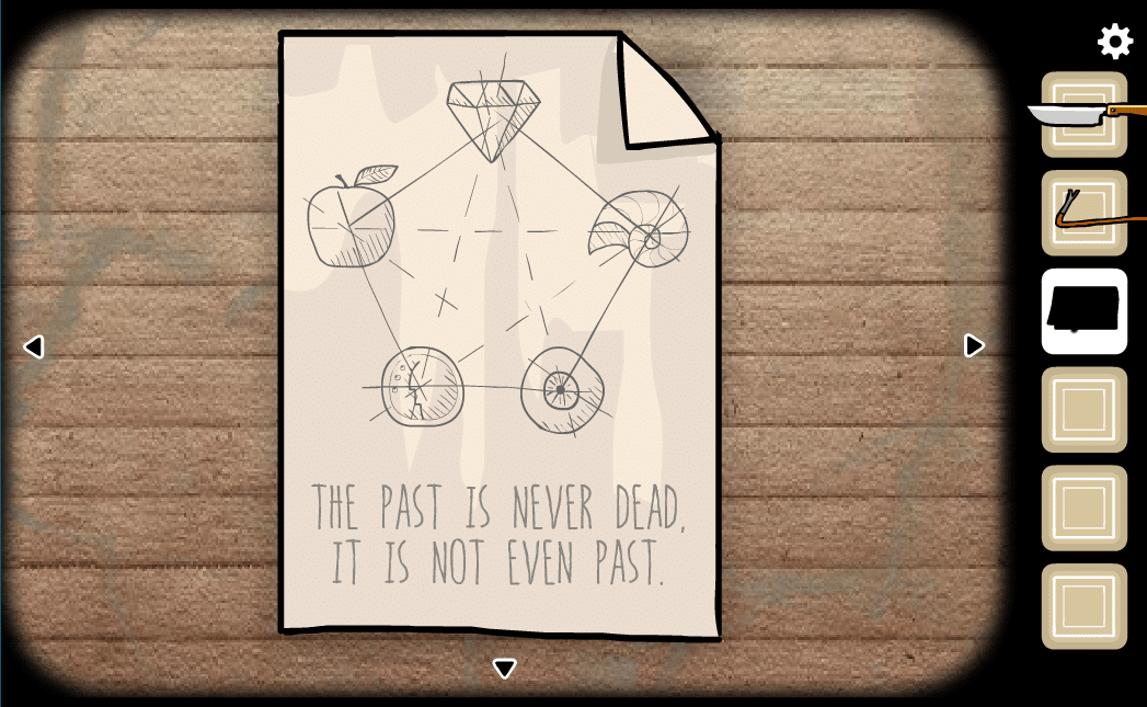 A screenshot from a Cube Escape game.