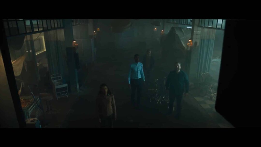 The hospital scene from the movie Escape Room (2019).