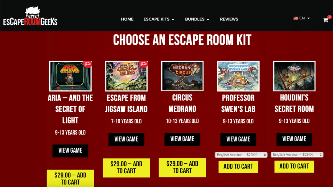 Choose your game and start your scavenger hunt!