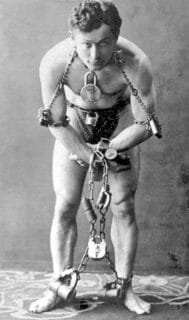 Harry Houdini, one of the most famous people in the history of escapology.