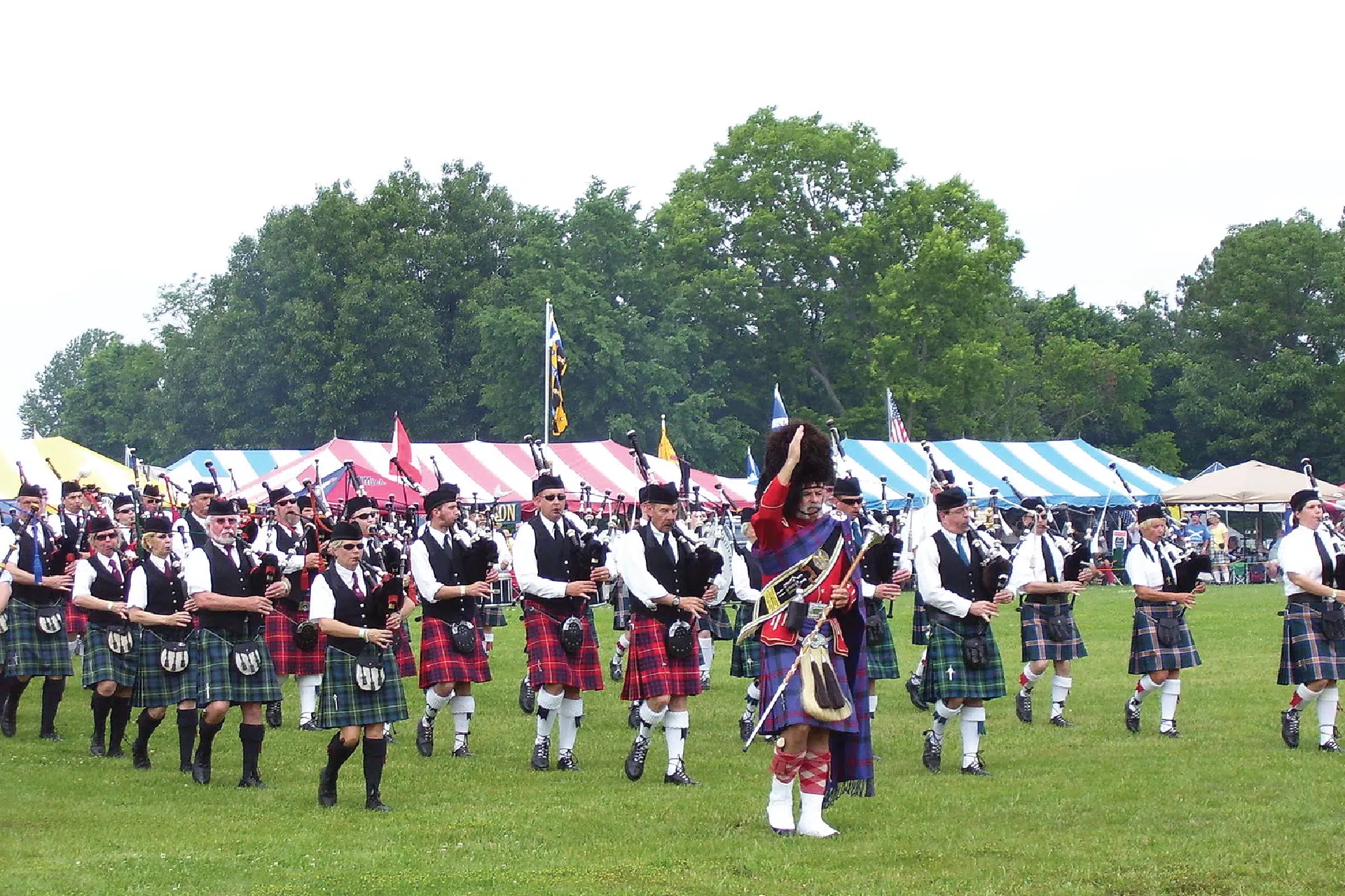 A photograph from the Highland Games in Scotland.