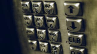 A number keypad on a door.
