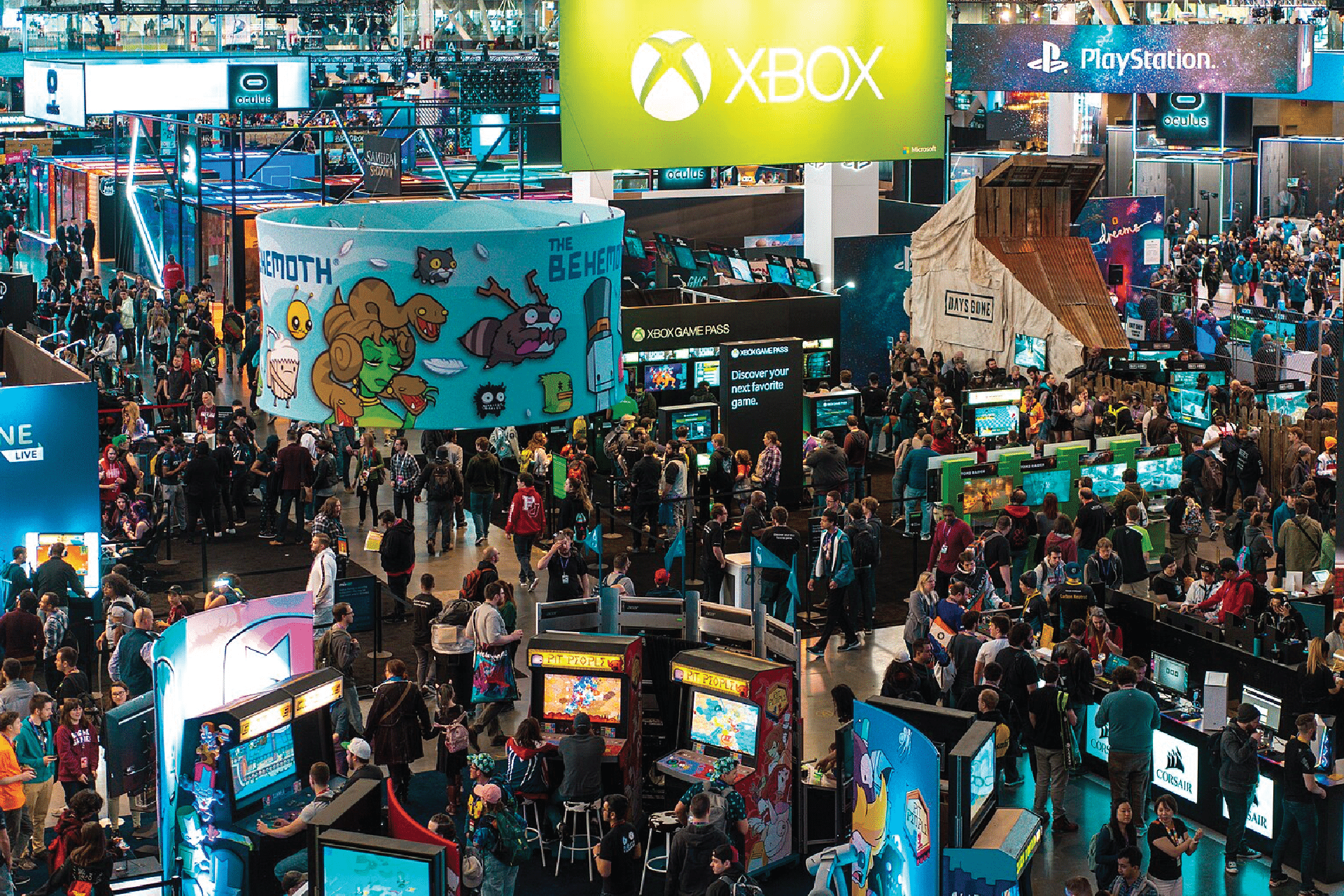 Pax East A large crowd at the Pax East convention.
