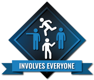 An icon representing that no one sits on the sidelines at The Escape Effect.