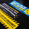 A trio of bumper stickers with escape room themed phrases.