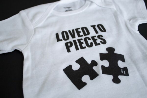 “Loved To Pieces” Baby Onesie