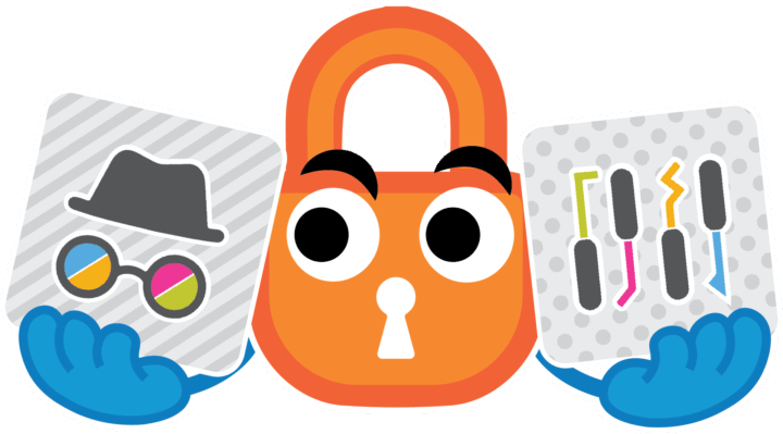 Paddy the Padlock holding the two Pick Up Locks wild tiles.