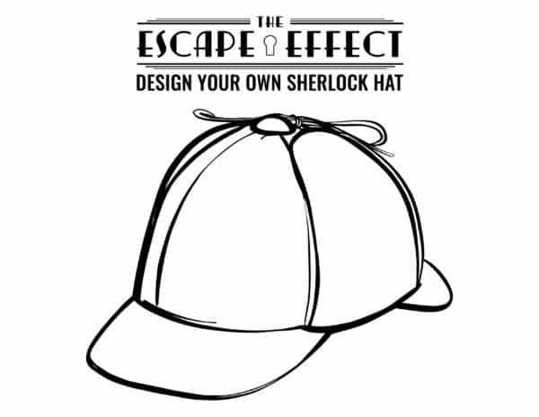 A white deerstalker hat