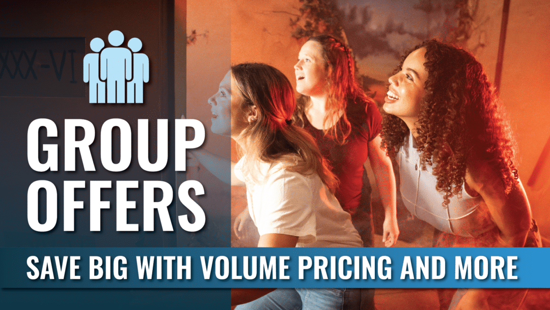 Groups Save Big At The Escape Effect Groups save big with volume pricing and extra bonuses at The Escape Effect.