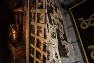 A picture showing both the dungeon side and the courtyard side of A Knight To Escape.