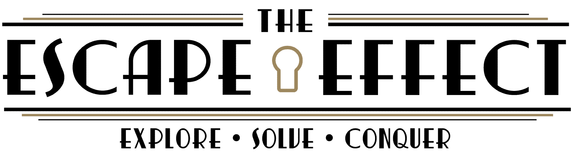 The Escape Effect logo: Gold Wide Tag