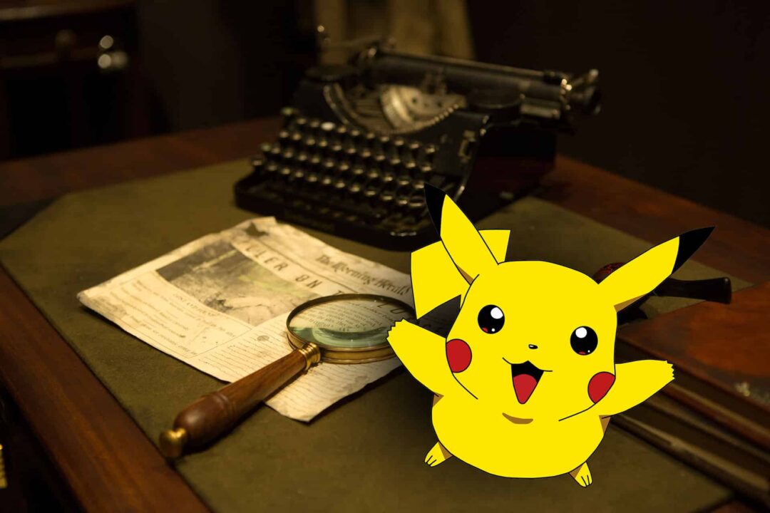 One of the best Pokemon for escape rooms. A photo of Pikachu the Pokemon in Sherlock Studies.