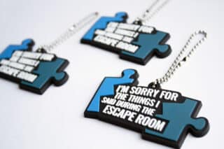 I'm sorry for the things I said during the escape room keychain.