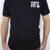 A photo showing a shirt with the phrase Perfect Fit, with an image of a padlock.