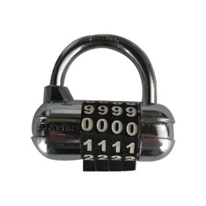 Our escape room tips will help you with this lock. A Master Lock barrel lock.