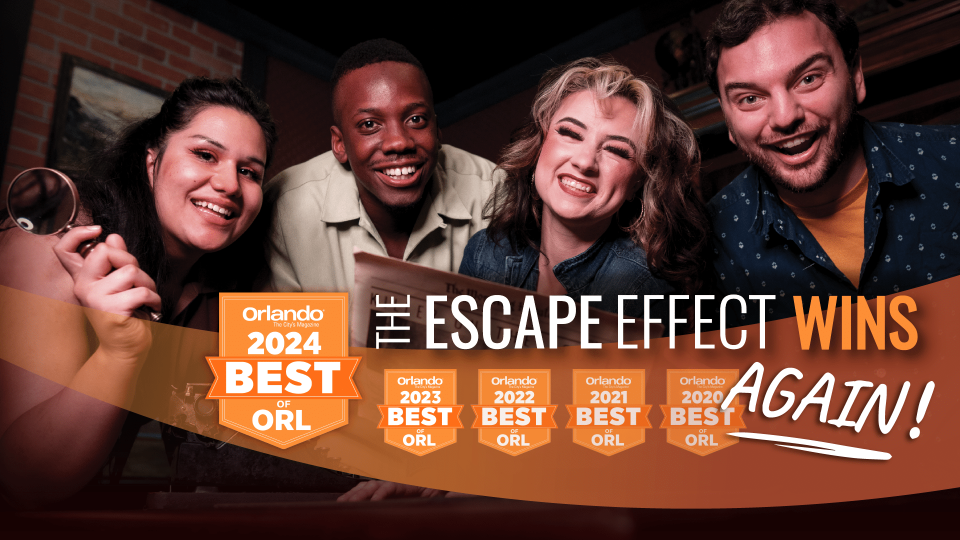 The Escape Effect was voted the #1 Entertainment Experience for the fifth time in a row!