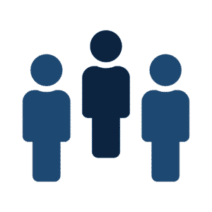 An icon showing a group of 3 people.