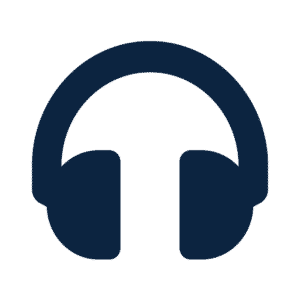 An icon showing a pair of headphones.