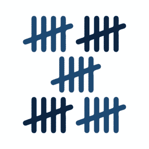 An icon showing a tally counting to 25.