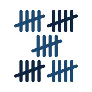 An icon showing a tally counting to 25.